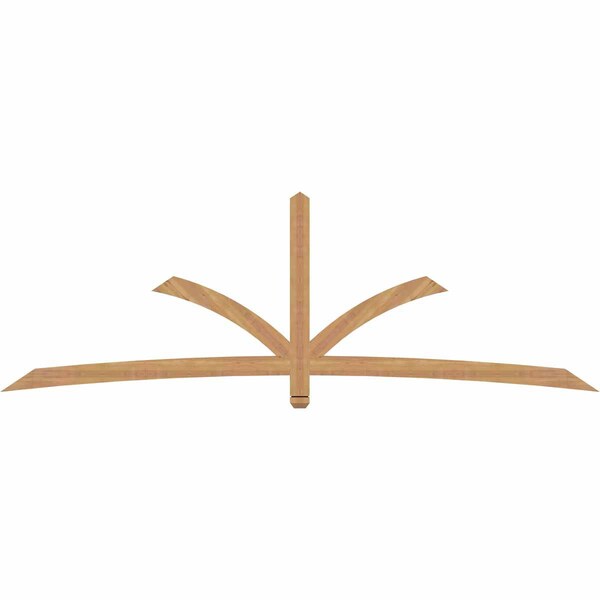 Ekena Millwork Davenport Timber Gable Bracket, Western Red Cedar, 108"W x 36"H x 1 1/2"D x 3 1/2"F, 8/12 Pitch GBW108X36X0204DAV00SWR - main